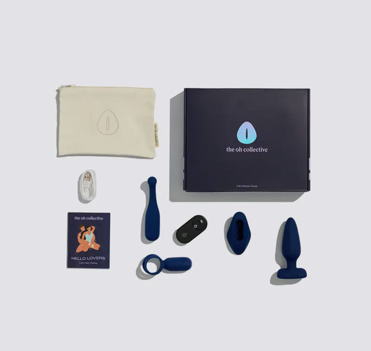 The Dream Team | Couples Vibrator
Set | Navy Blue