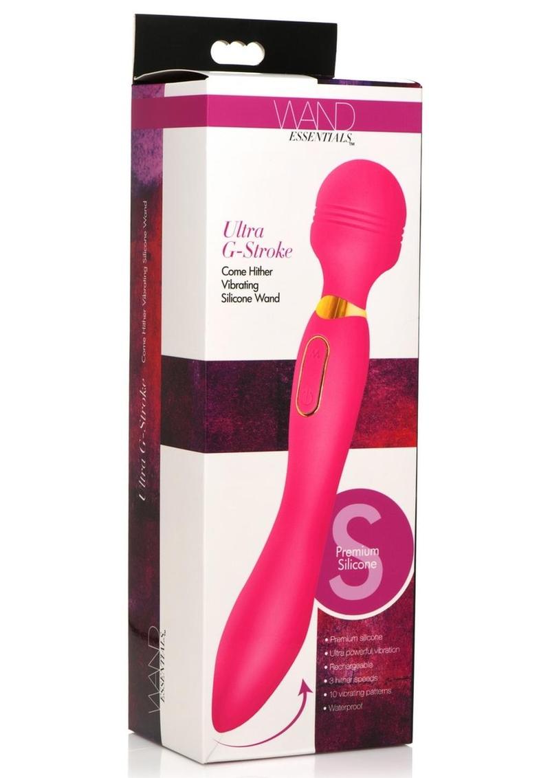 Ultra G-Stroke Come Hither Rechargeable Silicone Vibrating Wand