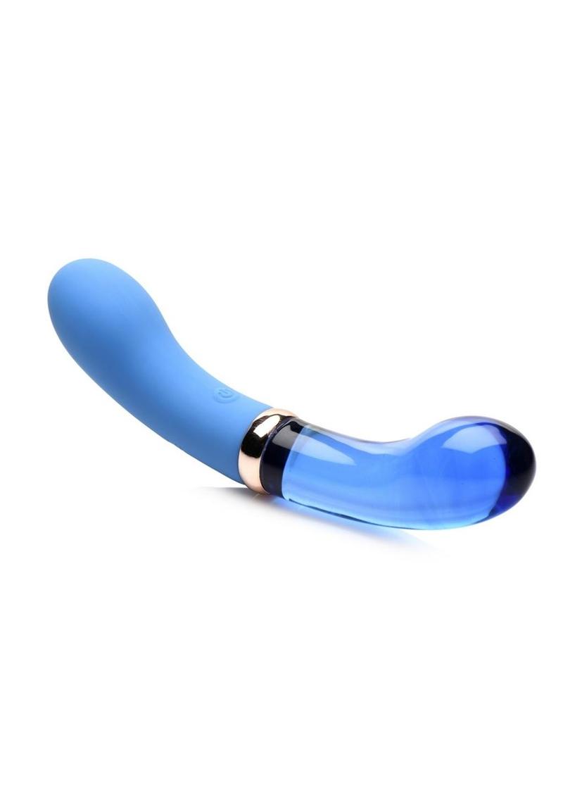 Prisms Vibra-Glass 10X Bleu Dual End G-Spot Rechargeable