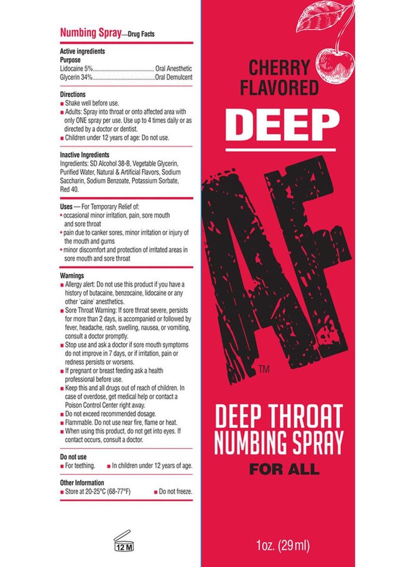 Deep AF Deep Throat Numbing Spray