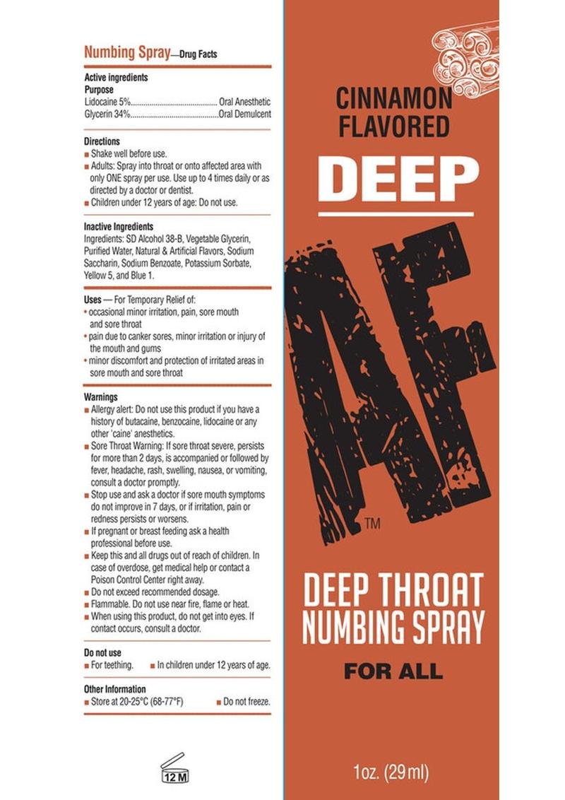 Deep AF Deep Throat Numbing Spray