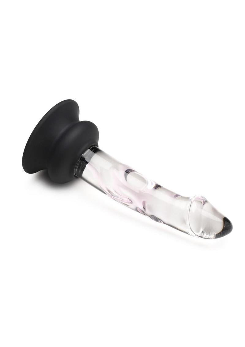 Glass Dildo with Silicone Base 6.5in