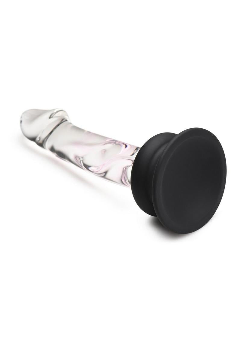 Glass Dildo with Silicone Base 6.5in