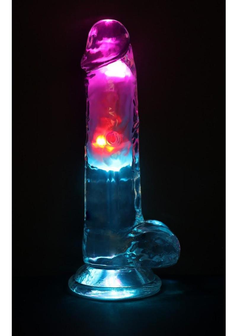 Rechargeable Dildo with Balls and Remote Control 7in
