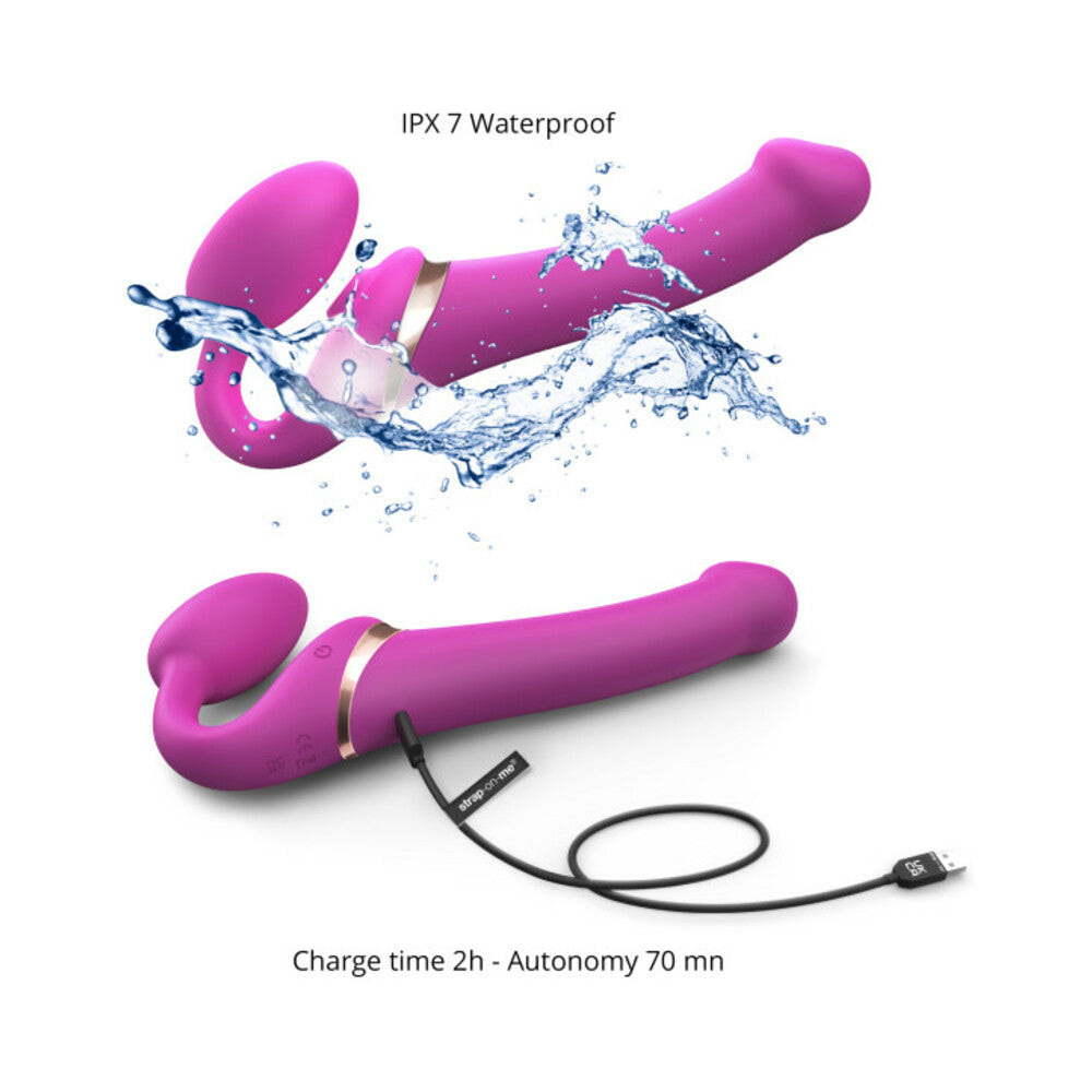 Strap-On-Me Rechargeable Remote-Controlled Multi Orgasm Bendable Strapless Strap-On