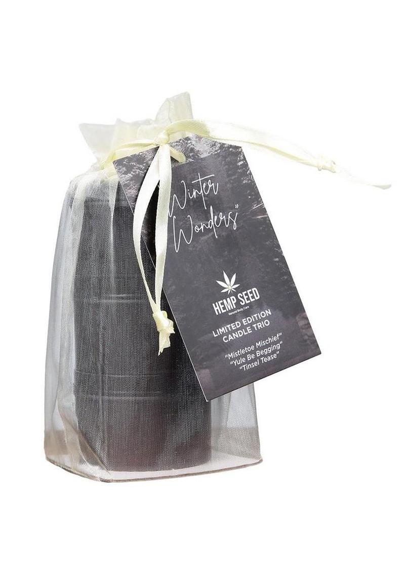 Earthly Body 2025 Hemp Seed 3 in 1 Holiday Candle Trio Bag