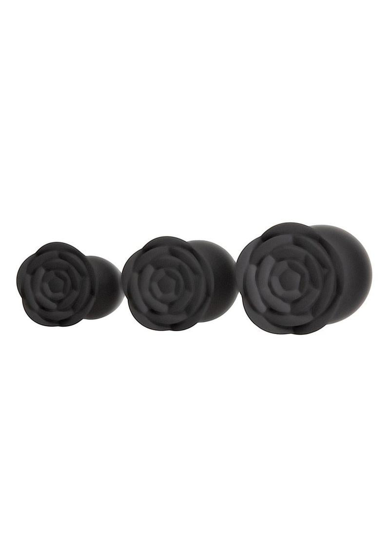 Roses Til Dawn Silicone Butt Plug Set (3 Piece)