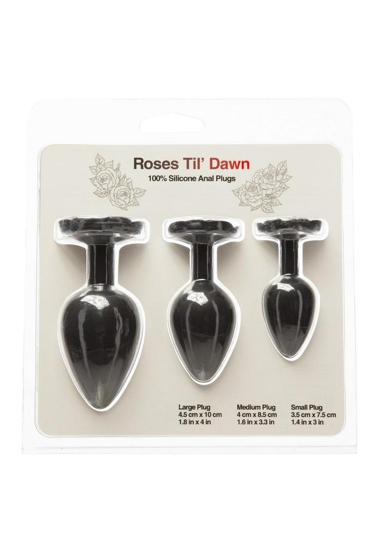 Roses Til Dawn Silicone Butt Plug Set (3 Piece)