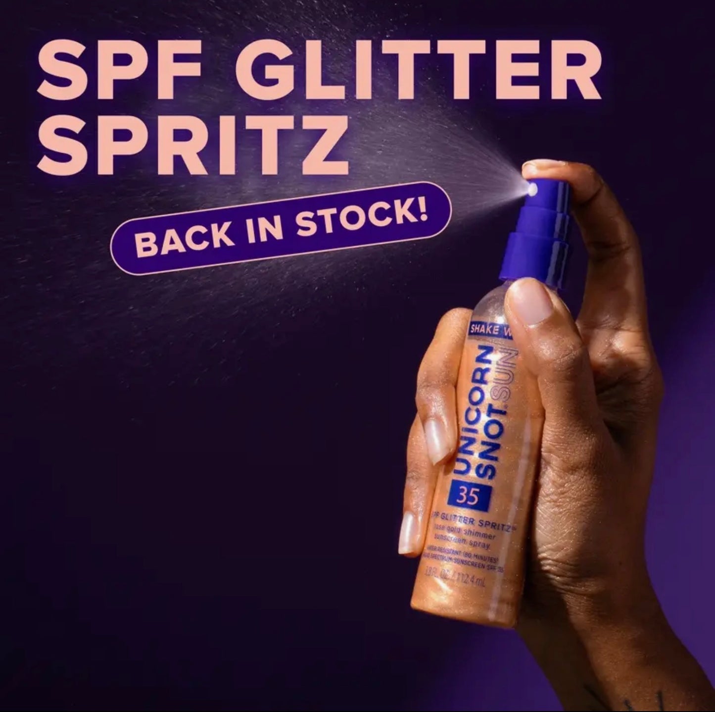 Unicorn Snot SPF Glitter Spritz Rose Gold